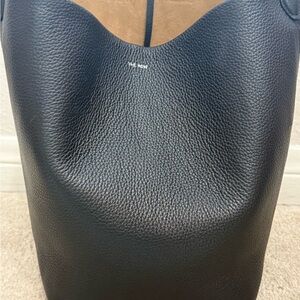 The Row Black medium park tote